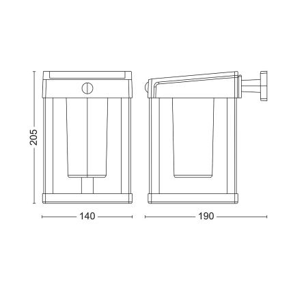 Philips - LED Solarna stenska svetilka s senzorjem CAMILL LED/1,4W/3,7V IP44