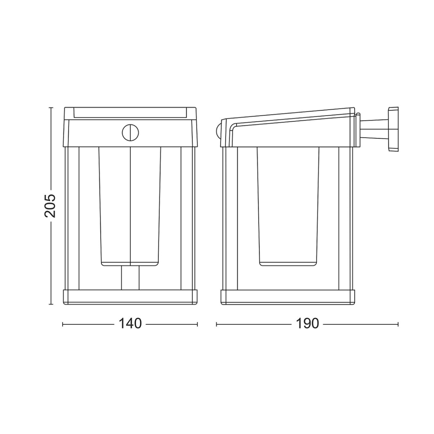 Philips - LED Solarna stenska svetilka s senzorjem gibanja in mraka CAMILL LED/1,4W/3,7V 2000 mAh IP44