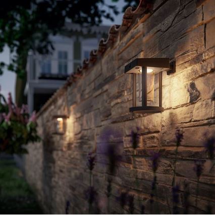 Philips - LED Solarna stenska svetilka s senzorjem gibanja in mraka CAMILL LED/1,4W/3,7V 2000 mAh IP44