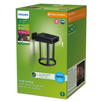 Philips - LED Solarna stenska svetilka s senzorjem gibanja in mraka CAMILL LED/1,4W/3,7V 2000 mAh IP44