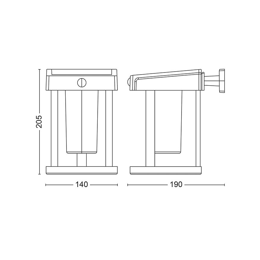Philips - LED Solarna stenska svetilka s senzorjem gibanja in mraka CAMILL LED/1,4W/3,7V 2000 mAh IP44