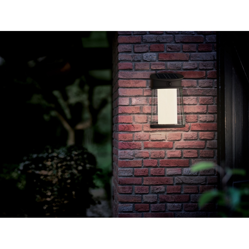 Philips - LED Solarna stenska svetilka s senzorjem JUDA LED/3,2W/3,7V 4000K IP44