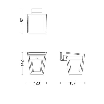 Philips - LED Solarna stenska svetilka s senzorjem NISSA LED/1,8W/3,7V 3000K IP44