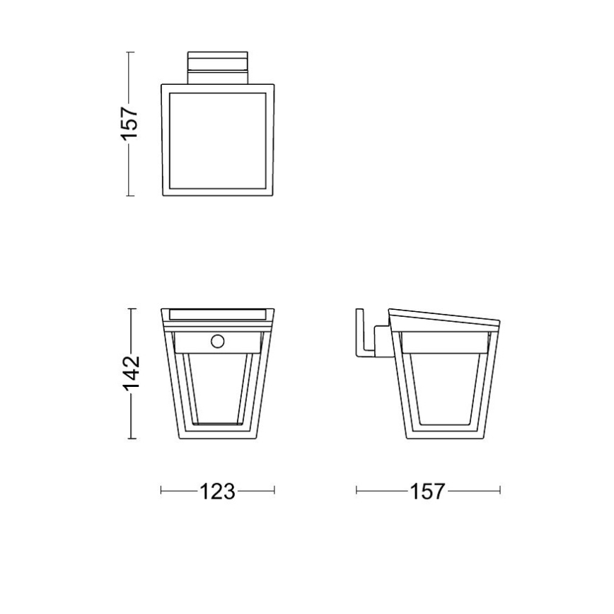 Philips - LED Solarna stenska svetilka s senzorjem NISSA LED/1,8W/3,7V 3000K IP44