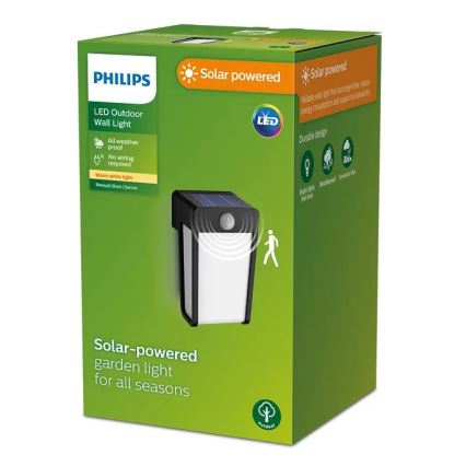 Philips - LED Solarna stenska svetilka s senzorjem SHROUD LED/2,3W/3,7V IP44