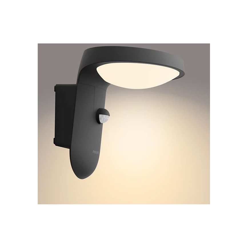 Philips - LED Solarna stenska svetilka s senzorjem LED/1,2W/4V 1800 mAh 3000K IP44
