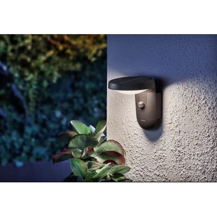 Philips - LED Solarna stenska svetilka s senzorjem LED/1,2W/4V 1800 mAh 4000K IP44