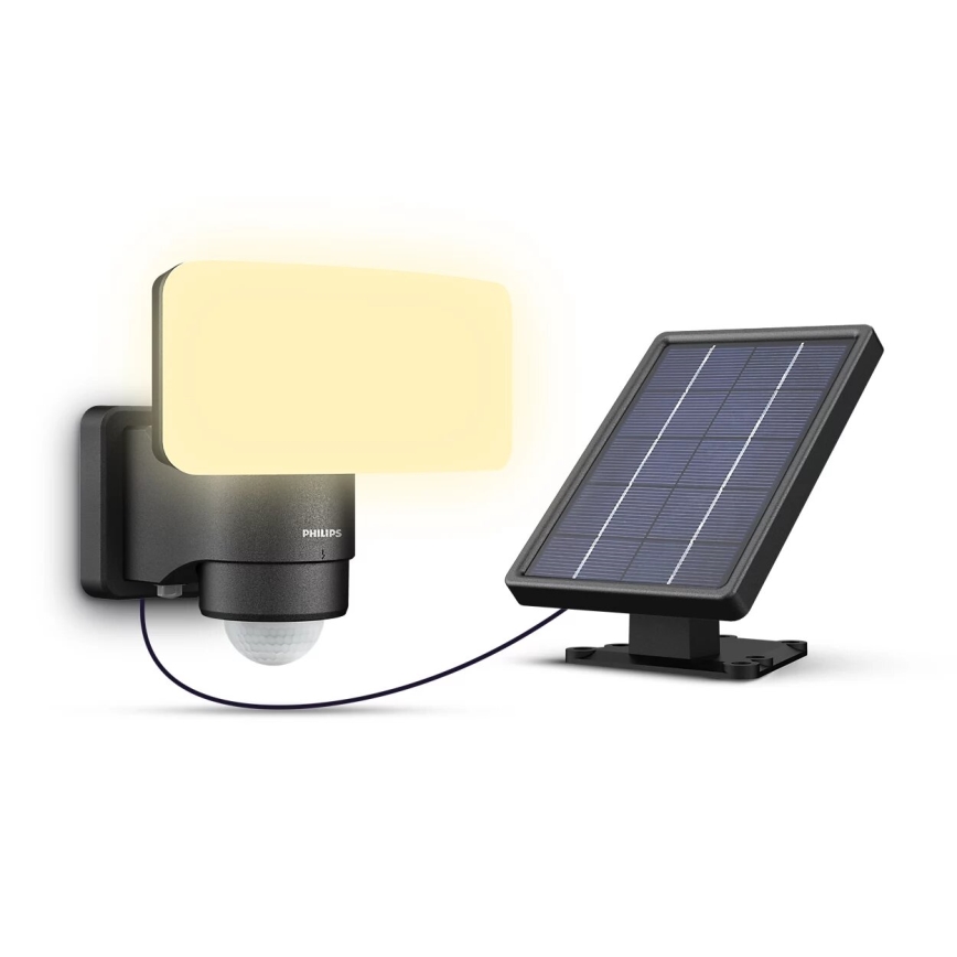 Philips - LED Solarna stenska svetilka s senzorjem TYLUS LED/6W/3,7V 3000K IP44