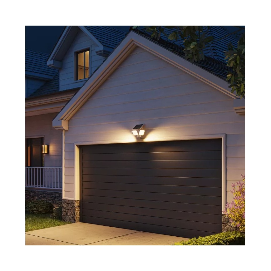 Philips - LED sončna stenska svetilka ZYREN s senzorjem LED/24,5W/3,7V 2600 mAh 3000K IP65 bela