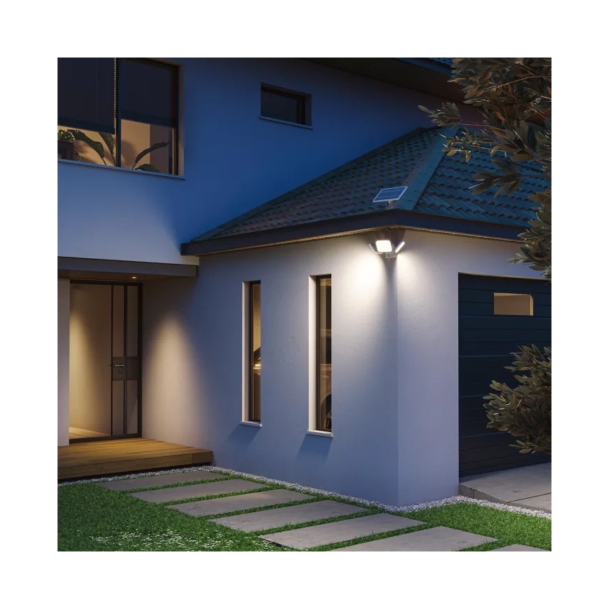 Philips - LED sončno stensko svetilo s senzorjem ZYREN LED/24,5W/3,7V 2600 mAh 5000K IP65 bela