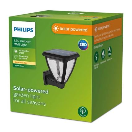 Philips - LED Solarna stenska svetilka VAPORA LED/1,5W/3,7V IP44