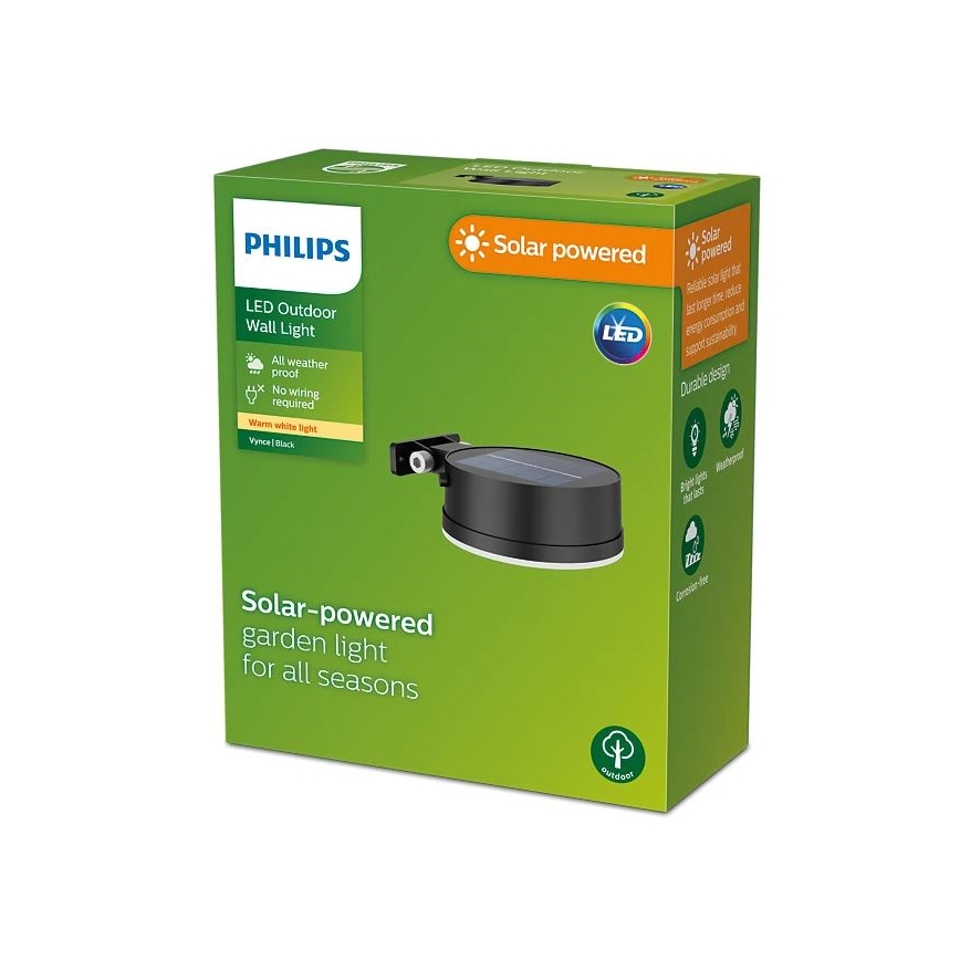 Philips - LED Solarna stenska svetilka VYNCE LED/1,5W/3,7V IP44