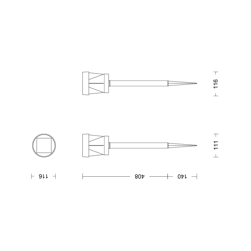 Philips - LED Solarna svetilka AVERY LED/1,8W/3,7V 2700K IP44
