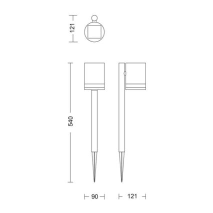 Philips - LED Solarna svetilka FYCE LED/1,5W/3,7V IP44