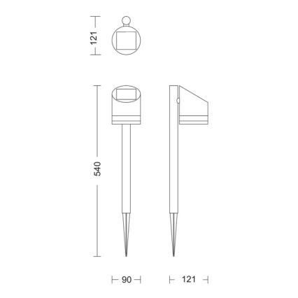 Philips - LED Solarna svetilka FYCE LED/1,5W/3,7VIP44