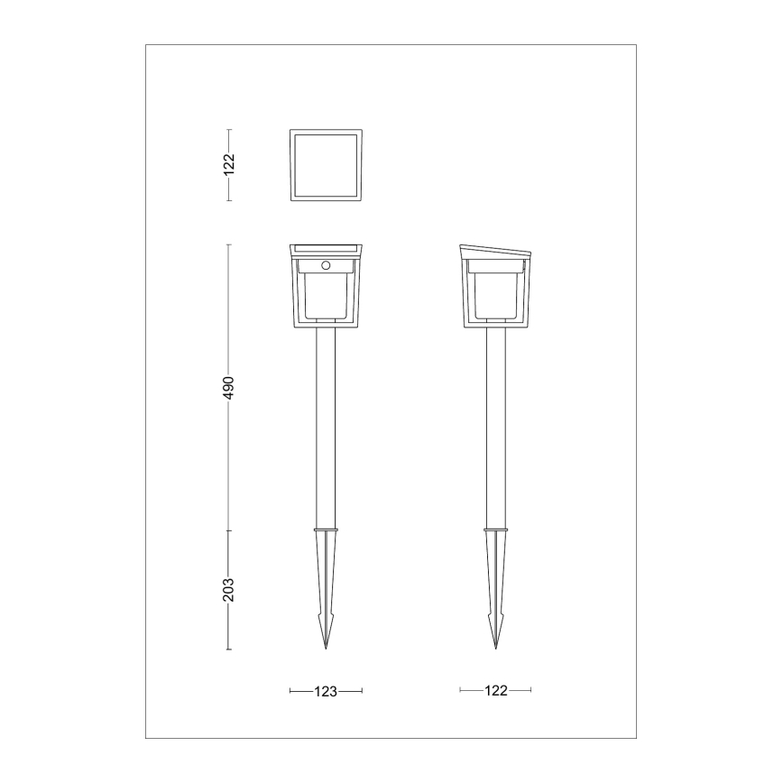 Philips - LED Solarna svetilka s senzorjem BLAISE LED/1,5W/3,7V 3000K IP44