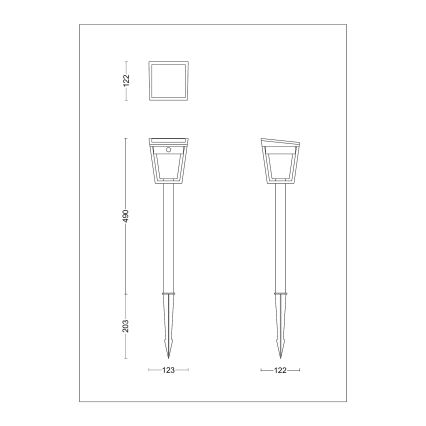 Philips - LED Solarna svetilka s senzorjem NISSA LED/1,8W/3,7V 3000K IP44