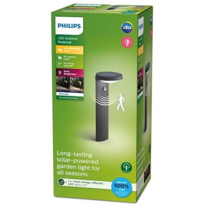Philips - LED Solarna svetilka s senzorjem gibanja in mraka LED/1,2W/4V 1800 mAh 3000K IP44