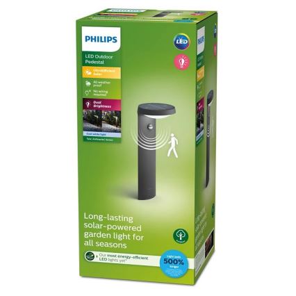 Philips - LED Solarna svetilka s senzorjem gibanja in mraka LED/1,2W/4V 1800 mAh 4000K IP44