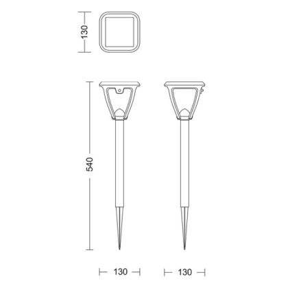 Philips - LED Solarna svetilka VAPORA LED/1,5W/3,7V IP44