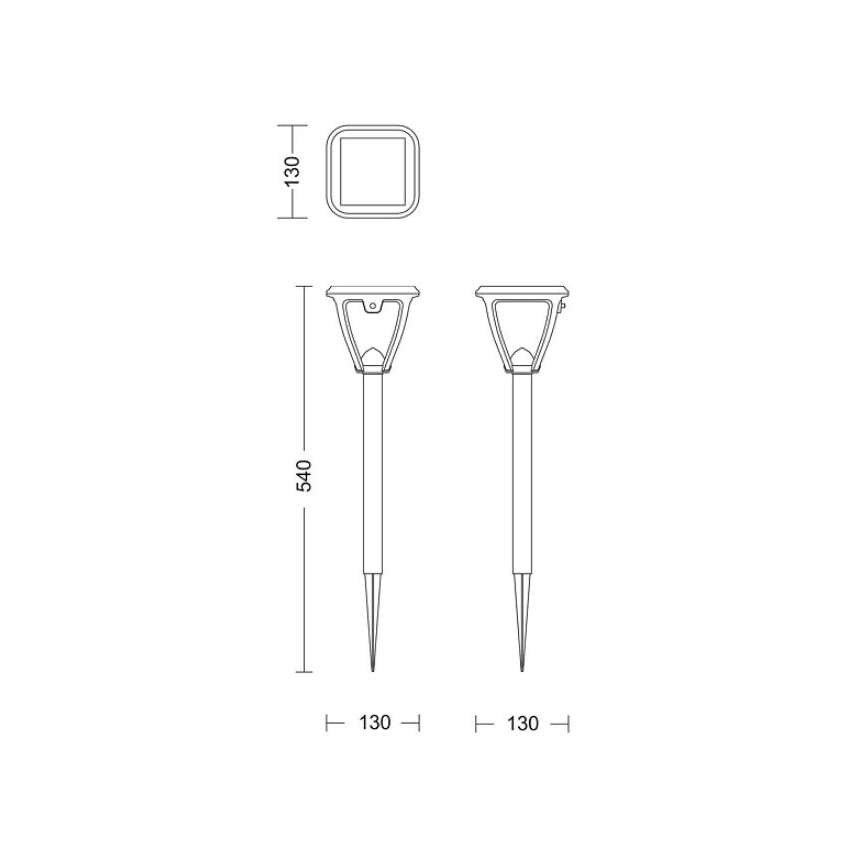 Philips - LED Solarna svetilka VAPORA LED/1,5W/3,7V IP44
