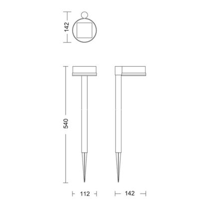 Philips - LED Solarna svetilka VYNCE LED/1,5W/3,7V IP44