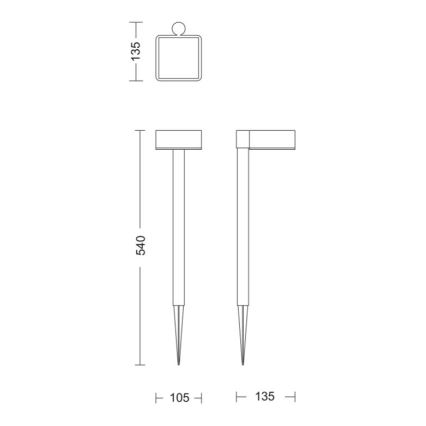 Philips - LED Solarna svetilka VYNCE LED/1,5W/3,7V IP44