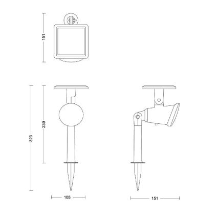 Philips - LED Solarni reflektor JIVIX LED/1,4W/3,7V IP44