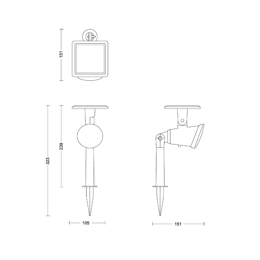 Philips - LED Solarni reflektor JIVIX LED/1,4W/3,7V IP44