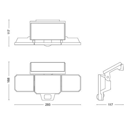 Philips - LED Solarni stenski reflektor s senzorjem NYSIL 3xLED/8,7W/3,7V IP65