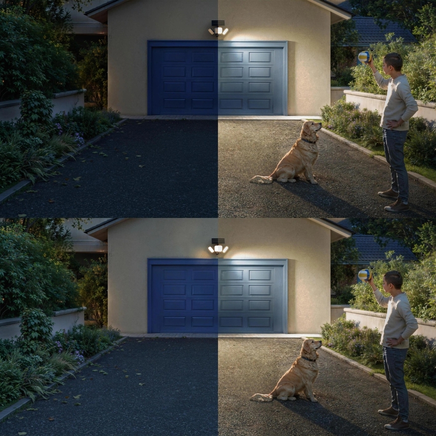 Philips - LED solarna stenska svetilka s senzorjem ZYREN LED/24,5W/3,7V 2600 mAh 3000K IP65