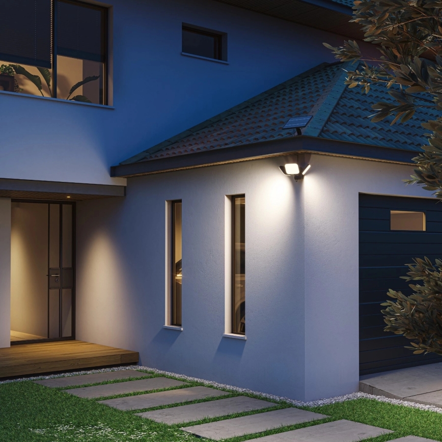 Philips - LED solarna stenska svetilka s senzorjem ZYREN LED/24,5W/3,7V 2600 mAh 3000K IP65