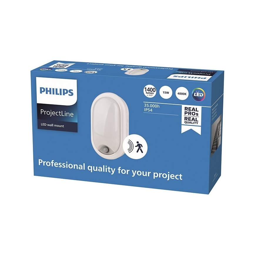 Philips - LED Stenska svetilka s senzorjem PROJECTLINE LED/15W/230V IP54