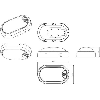 Philips - LED Stenska svetilka s senzorjem PROJECTLINE LED/15W/230V IP54