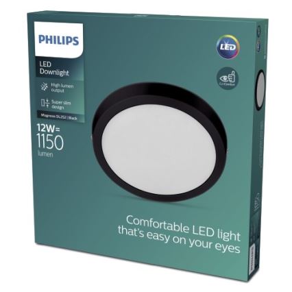 Philips - LED Stropna svetilka LED/12W/230V 2700K črna