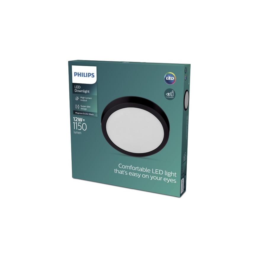 Philips - LED Stropna svetilka LED/12W/230V 2700K črna