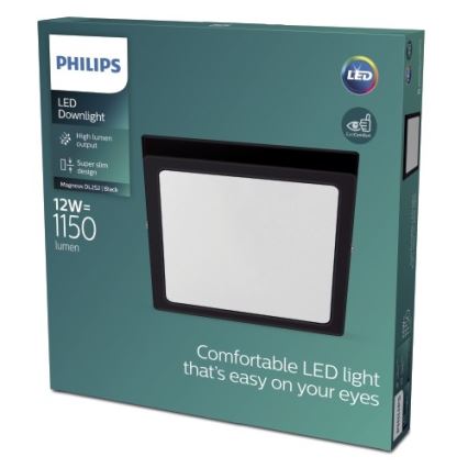 Philips - LED Stropna svetilka LED/12W/230V 2700K črna