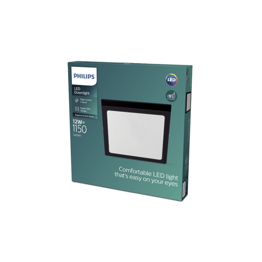 Philips - LED Stropna svetilka LED/12W/230V 2700K črna