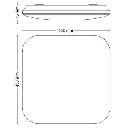 Philips - LED Stropna svetilka LED/24W/230V 2700K