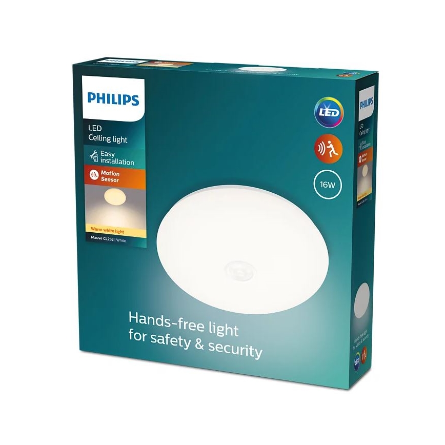 Philips - LED Stropna svetilka s senzorjem LED/16W/230V 2700K