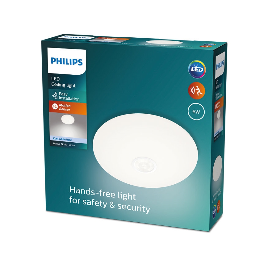 Philips - LED Stropna svetilka s senzorjem MAUVE LED/6W/230V 4000K
