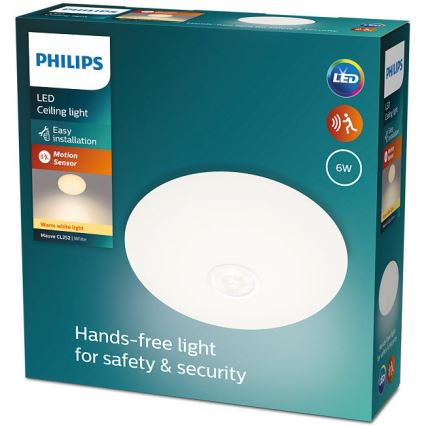 Philips - LED Stropna svetilka s senzorjem MAUVE LED/6W/230V