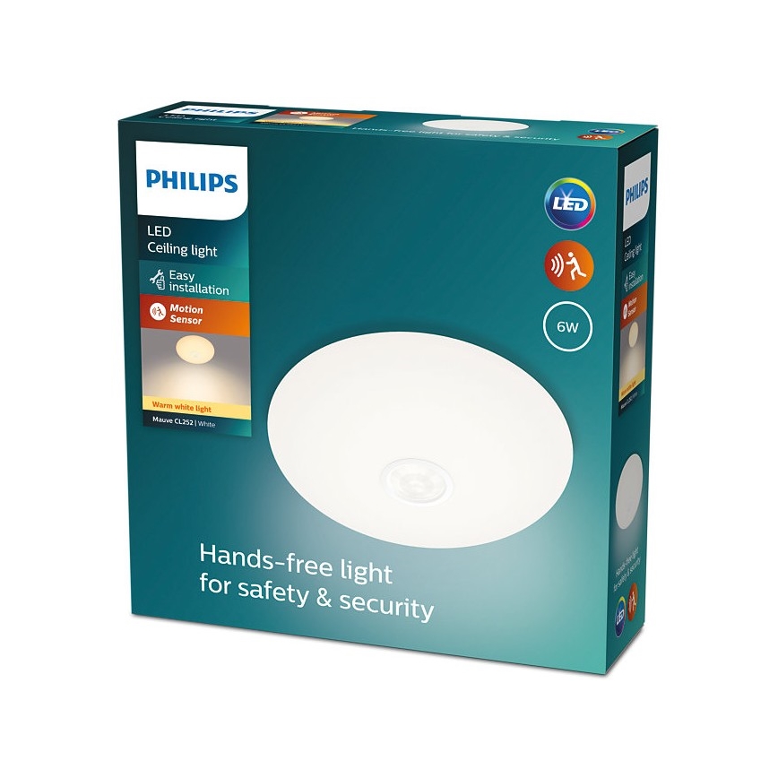 Philips - LED Stropna svetilka s senzorjem MAUVE LED/6W/230V