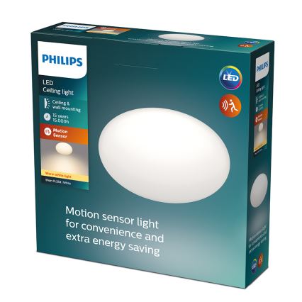 Philips - LED Stropna svetilka s senzorjem 1xLED/12W/230V 2700K