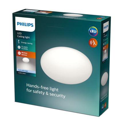 Philips - LED Stropna svetilka s senzorjem 1xLED/12W/230V 4000K