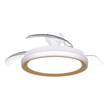 Philips - LED stropna svetilka z regulacijo svetlosti in ventilatorjem BLISS LED/35W/230V, zlata + daljinski upravljalnik