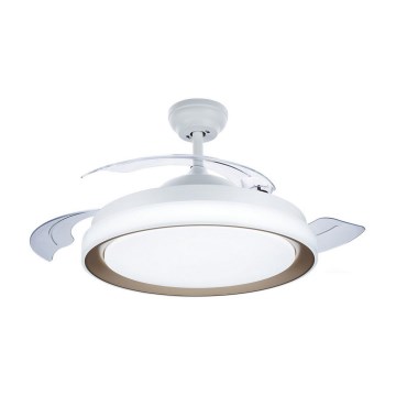 Philips-LED Stropna svetilka z ventilatorjem LED/35W/230V 5500/4000/2700K + Daljinski upravljalnik zlata