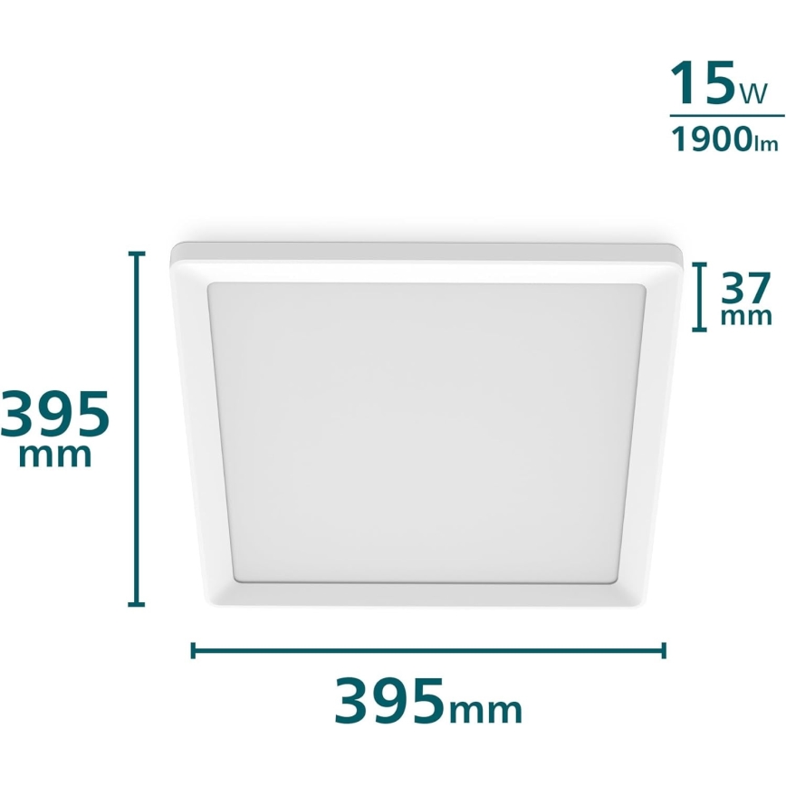 Philips - LED stropna svetilka z zatemnitvijo LED/15W/230V 2700K 39,5x39,5 cm