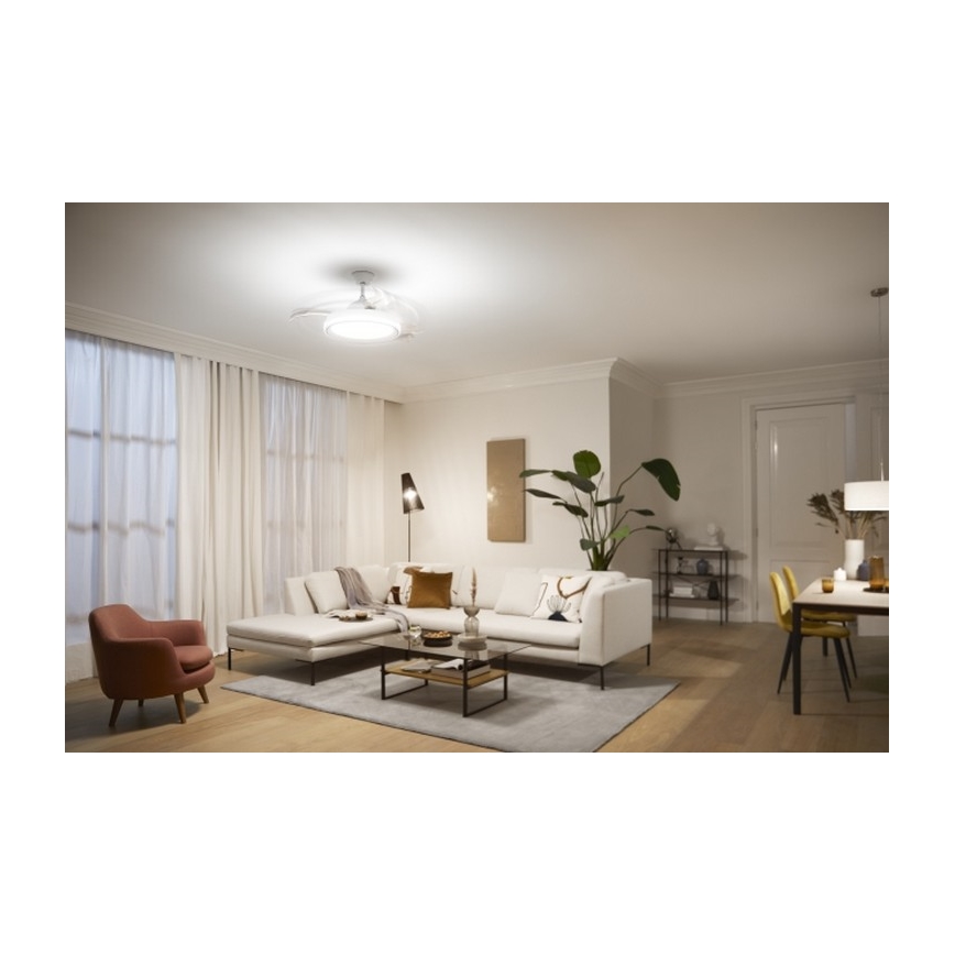 Philips - LED Stropni ventilator LED/35W/230V 5500/4000/2700K bela + Daljinski upravljalnik