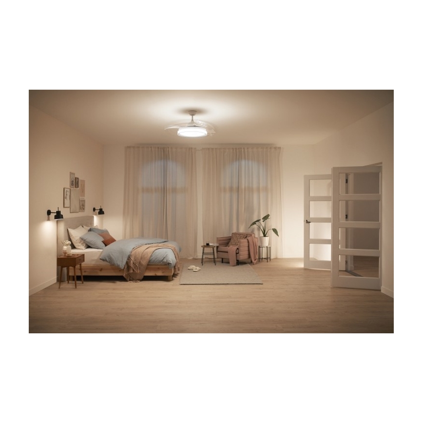 Philips - LED Stropni ventilator LED/35W/230V 5500/4000/2700K bela + Daljinski upravljalnik